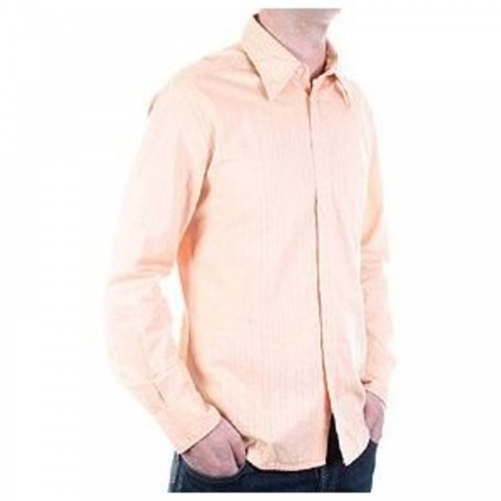 Self-coloured woven stripe shirt
