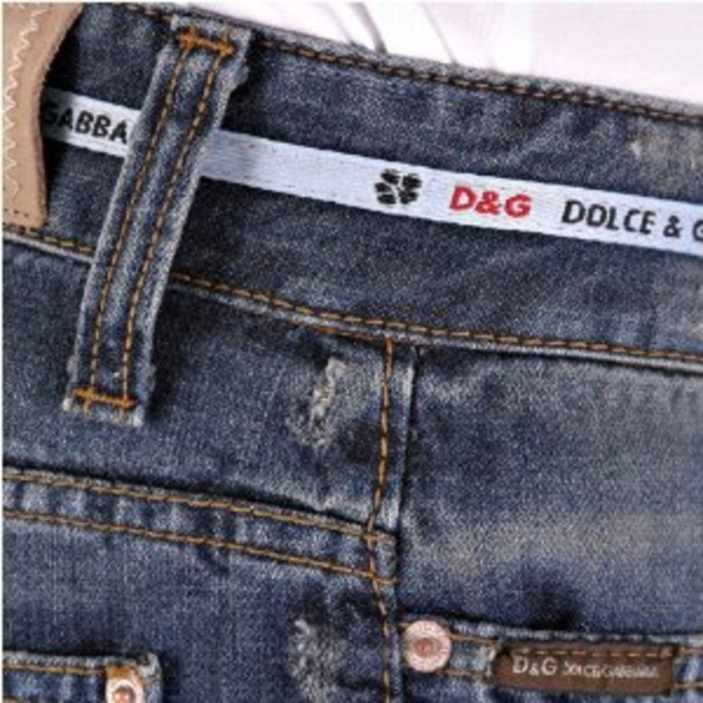 Regular Fit Distressed Denim Jean