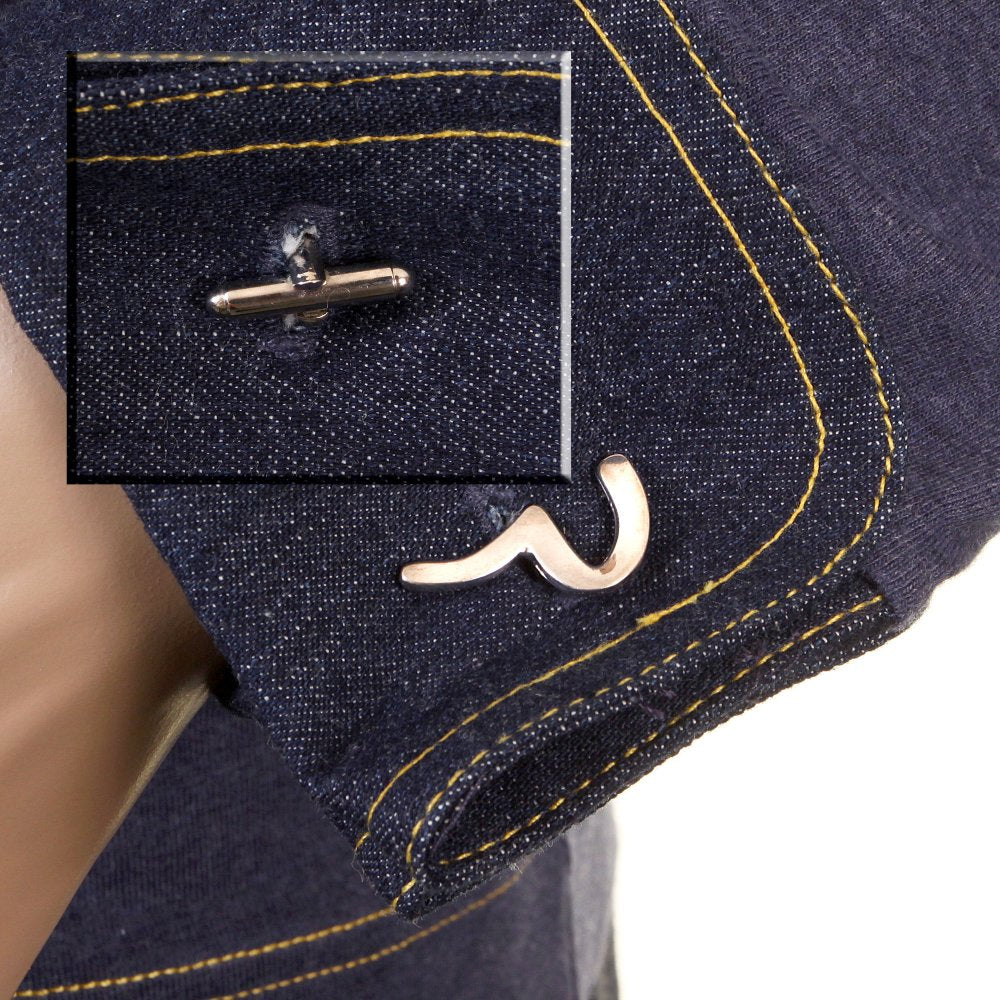 Ink Blue Denim Cuff T shirt
