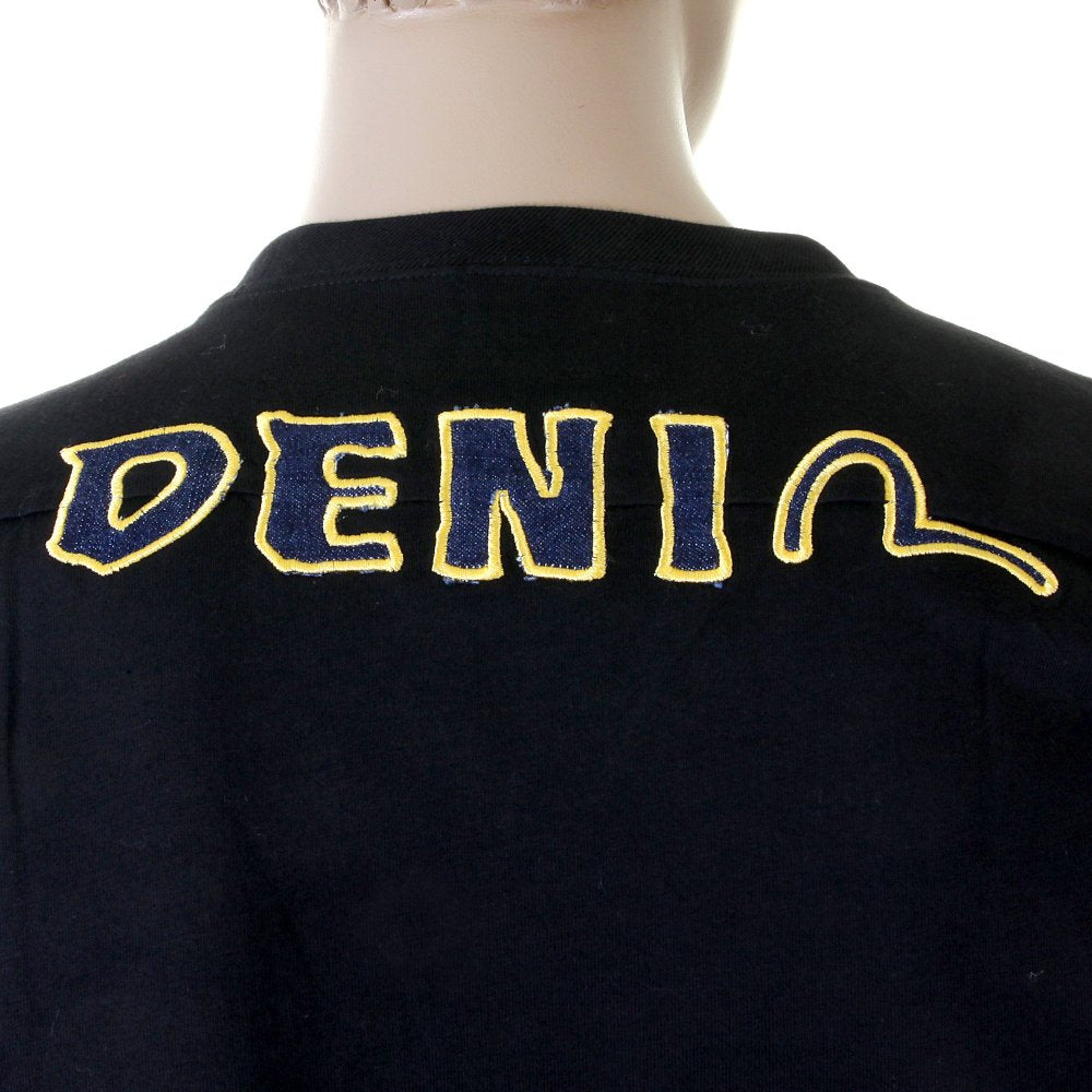 Black Original Rare Evisu t shirt with denim pocket