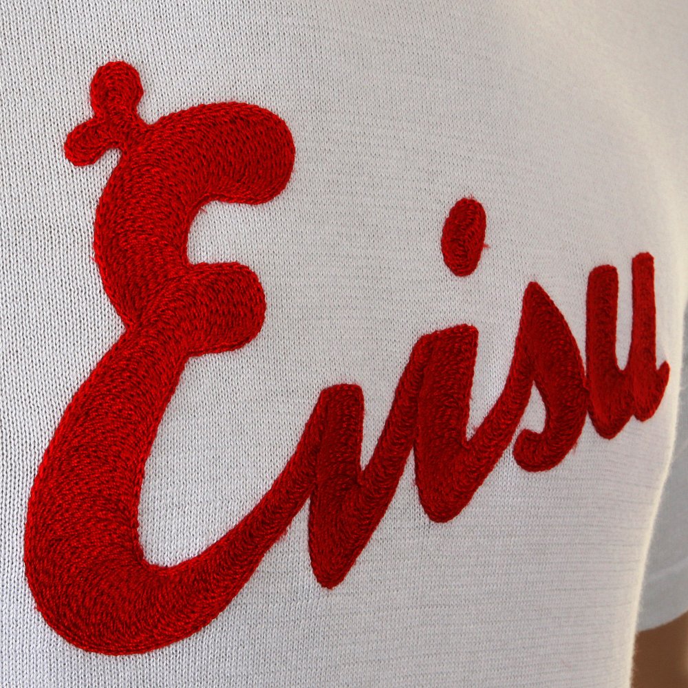Knitted Sky Blue Logo T shirt for men