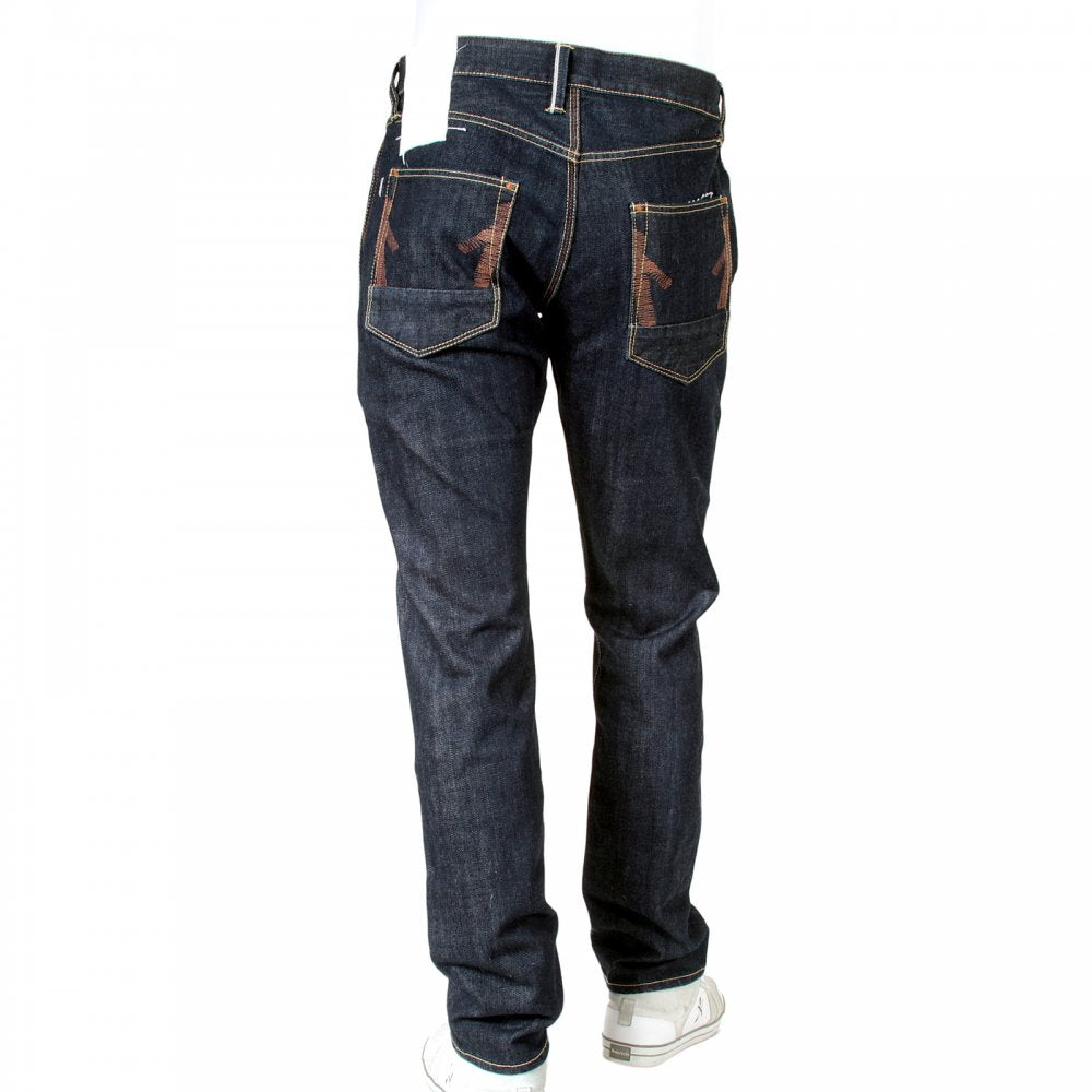 Red line slim leg selvedge denim jeans