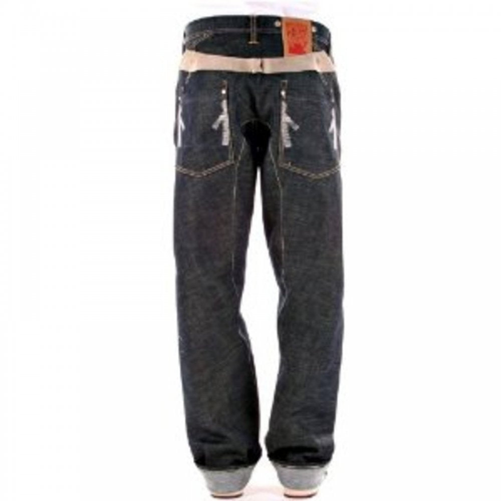 Non-Wash Dry Regular Fit Cinch Back Denim Jeans