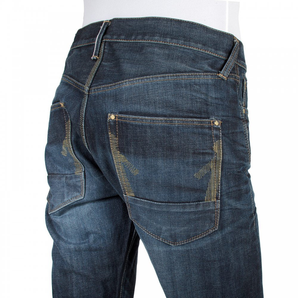 Red line vintage wash denim jean