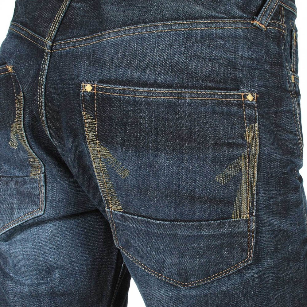 Red line vintage wash denim jean