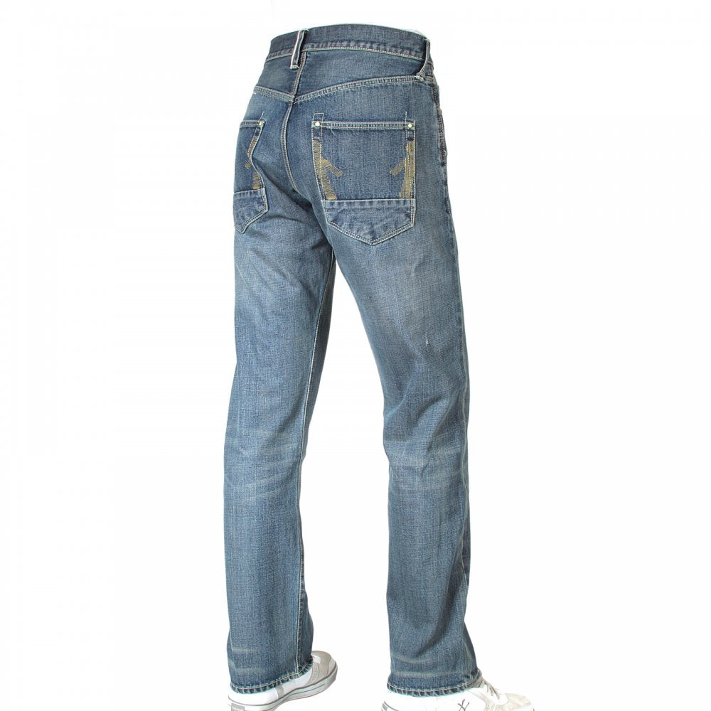 Red line hiro wash selvedge denim jean