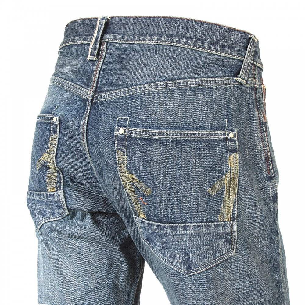 Red line hiro wash selvedge denim jean