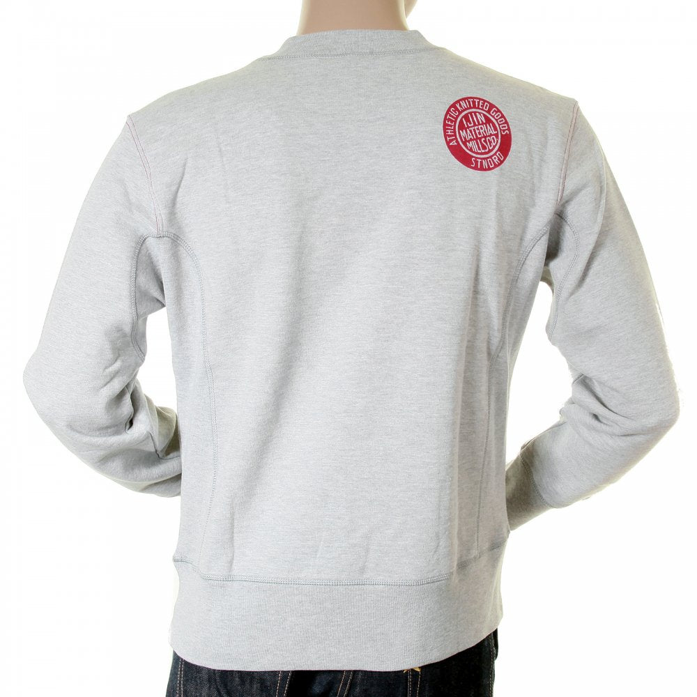 Marl grey standard label crew neck sweatshirt