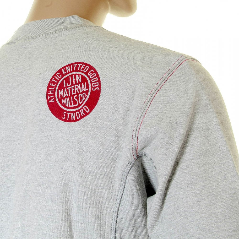 Marl grey standard label crew neck sweatshirt