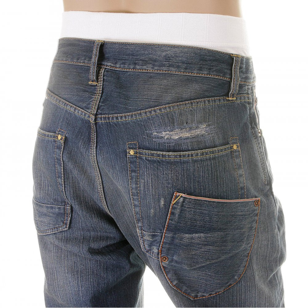 Depp vintage wash selvedge denim jeans