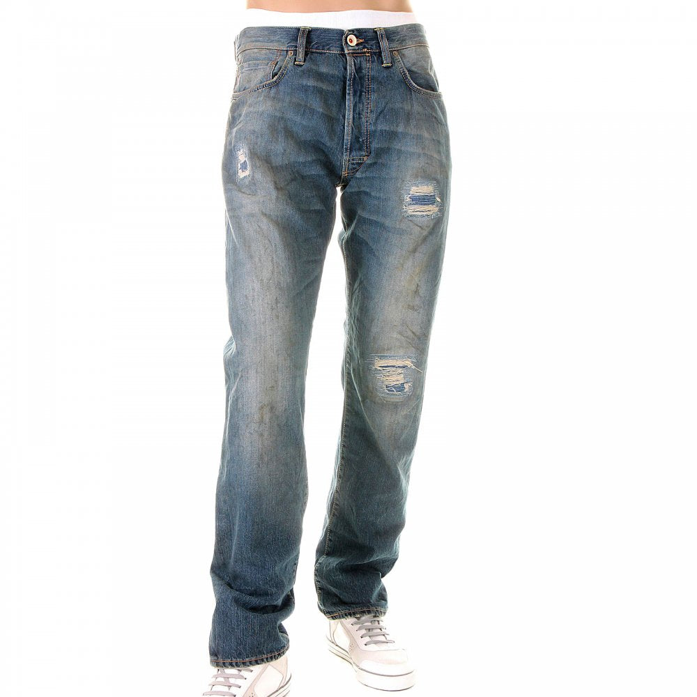 Skinnt vintage wash classic fit denim jeans
