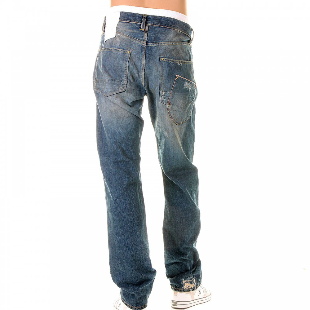 Skinnt vintage wash classic fit denim jeans