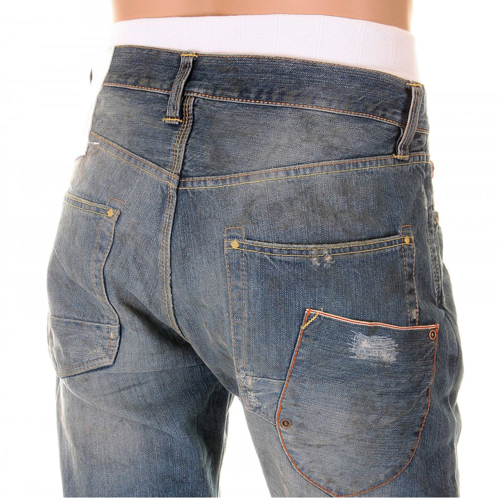 Skinnt vintage wash classic fit denim jeans