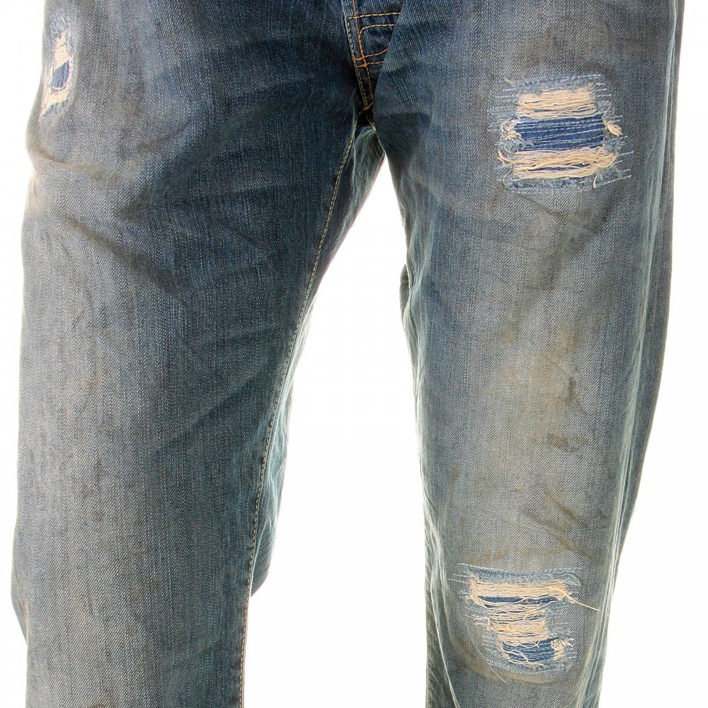 Skinnt vintage wash classic fit denim jeans