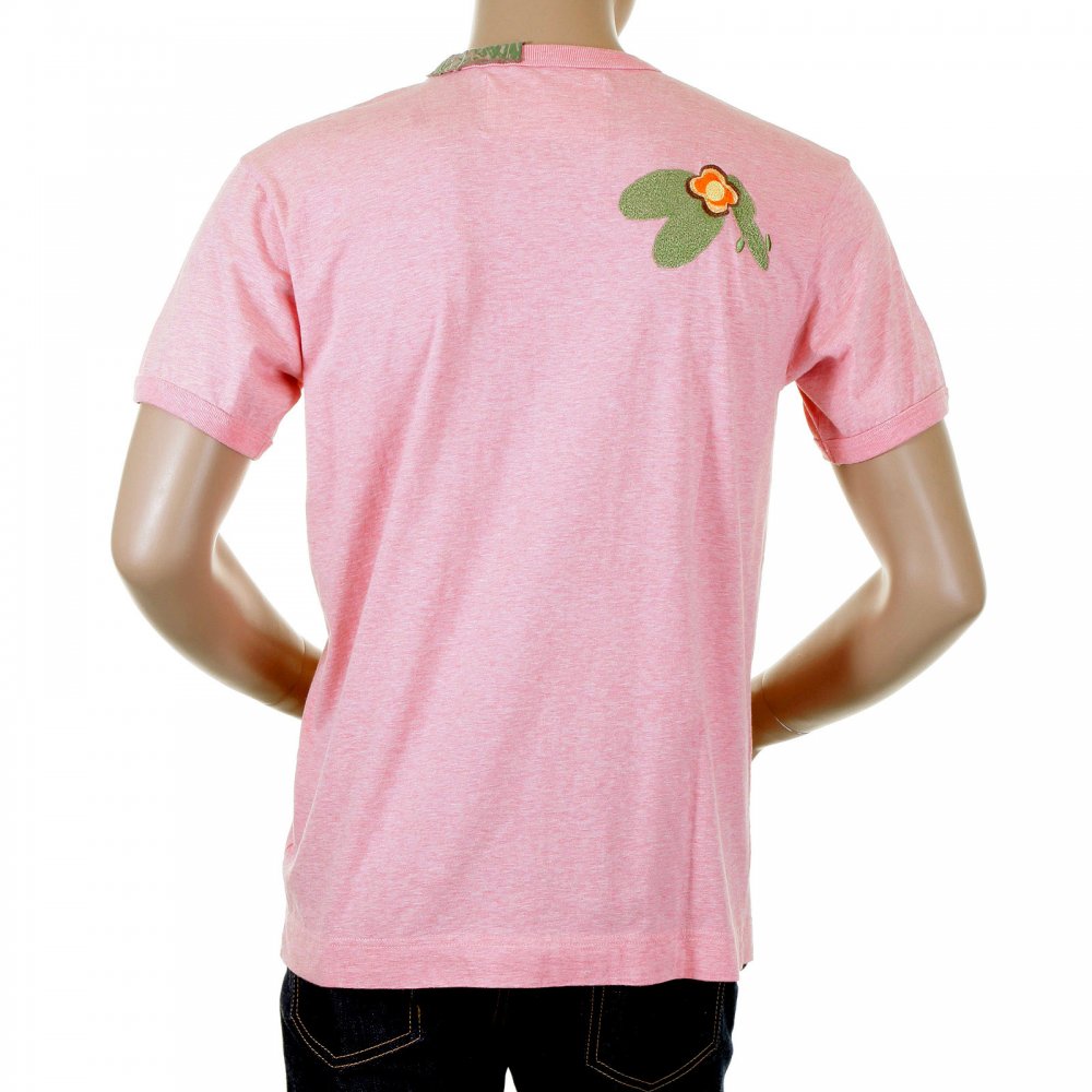 Washed Red Crew Neck Short Sleeve Regular Fit Bambu Hut T Shirt