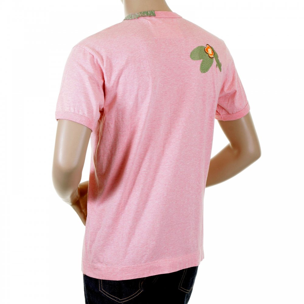 Washed Red Crew Neck Short Sleeve Regular Fit Bambu Hut T Shirt