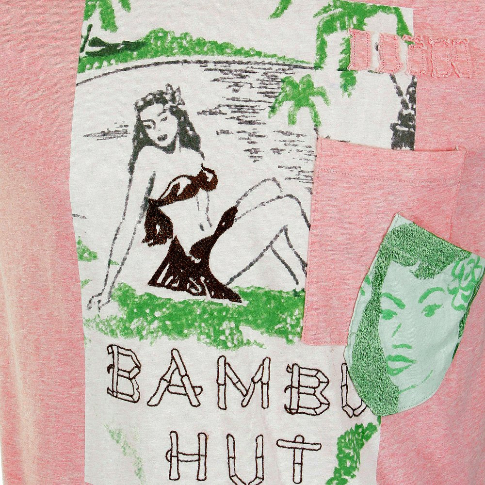 Washed Red Crew Neck Short Sleeve Regular Fit Bambu Hut T Shirt