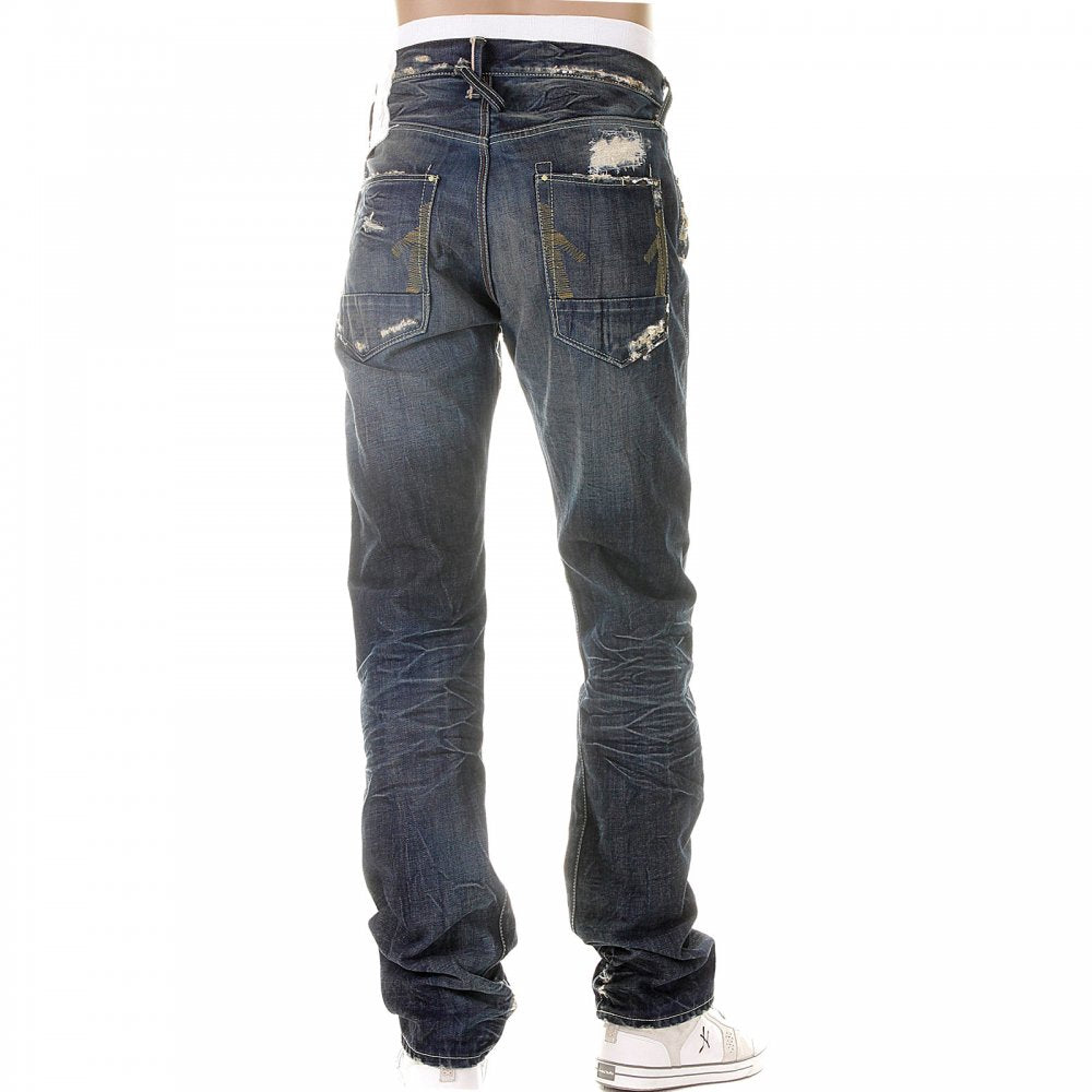 Slitha extreme wash selvedge denim jeans