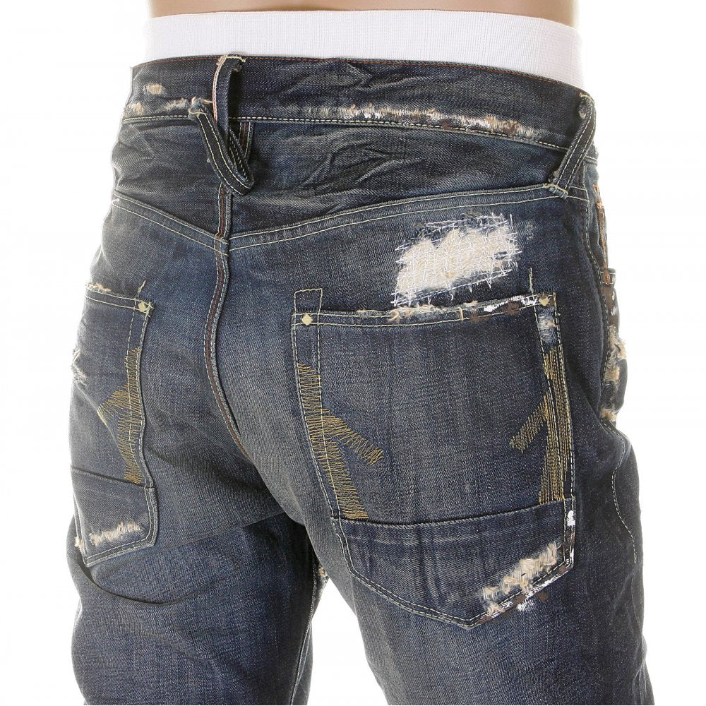 Slitha extreme wash selvedge denim jeans