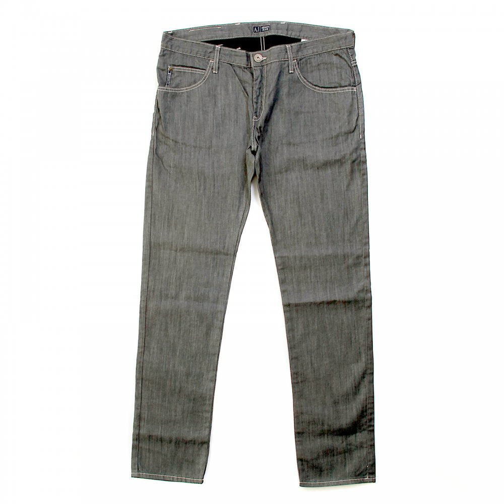 Washed Dark Grey Slim Fit Low Waist Denim Jeans