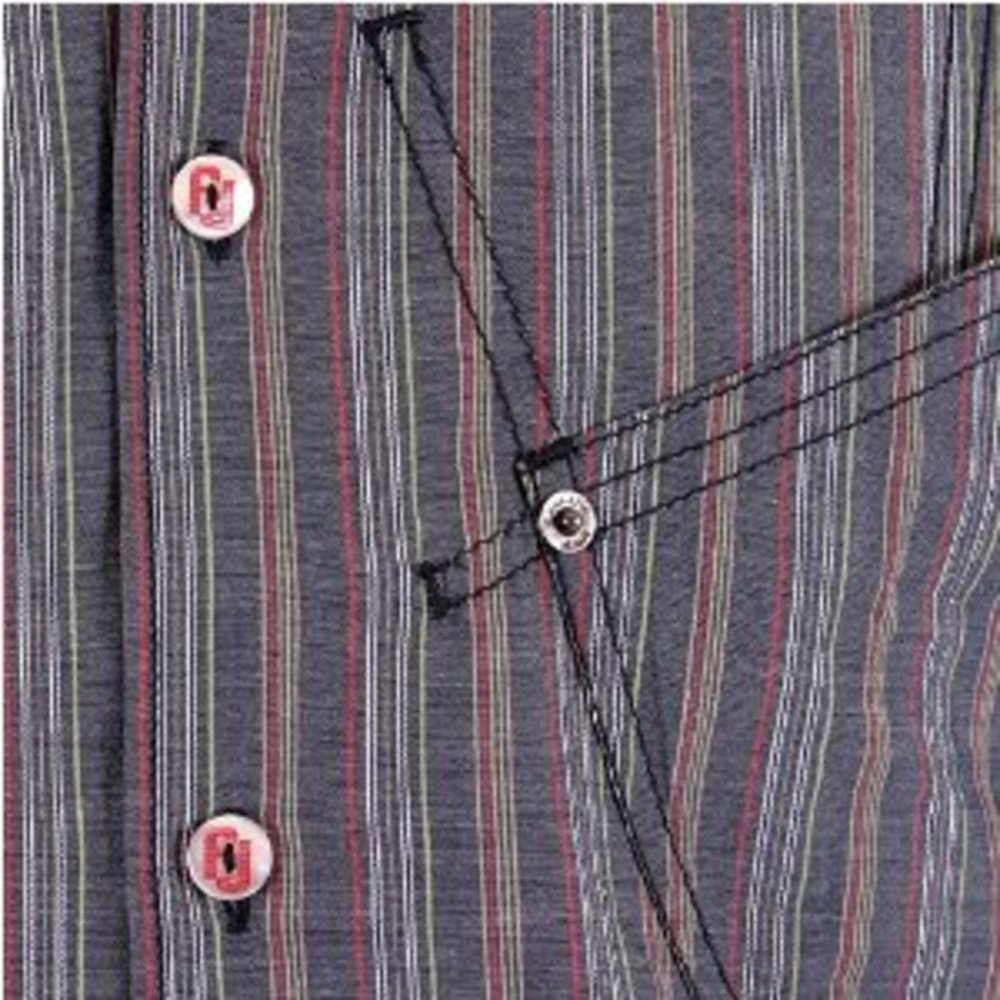 Blue/Grey Vertical Striped Long Sleeve Regular Fit Shirt