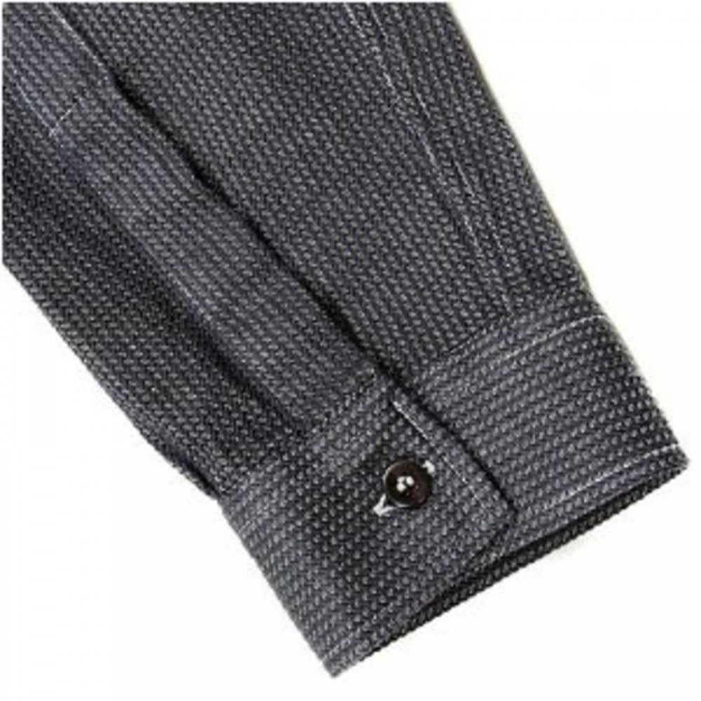 Long Sleeve Navy Soft Collar Regular Fit Shirt