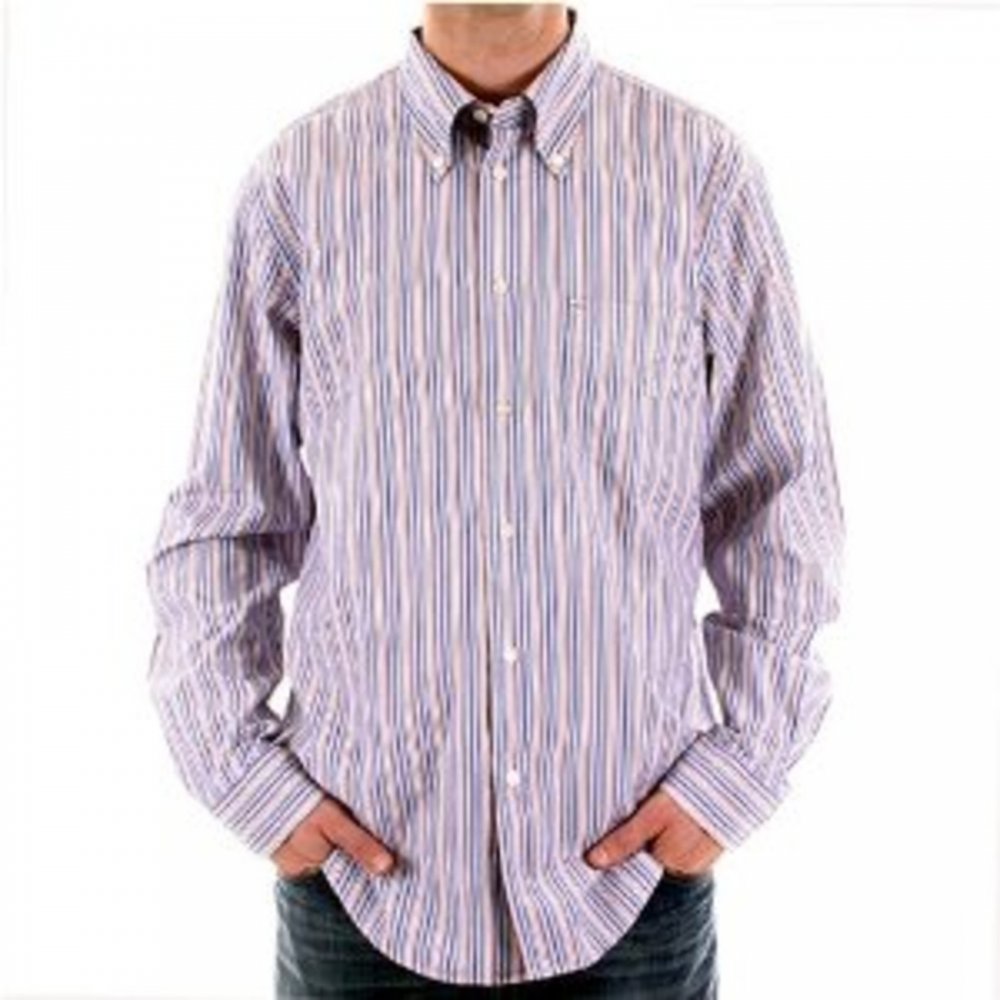 Multicolour Striped Long Sleeve Regular Fit Shirt