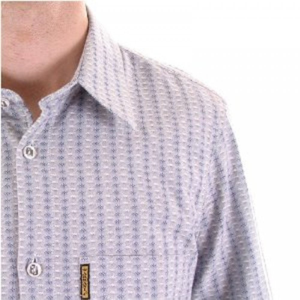 Woven Blue Grey Regular Fit Long Sleeve Shirt