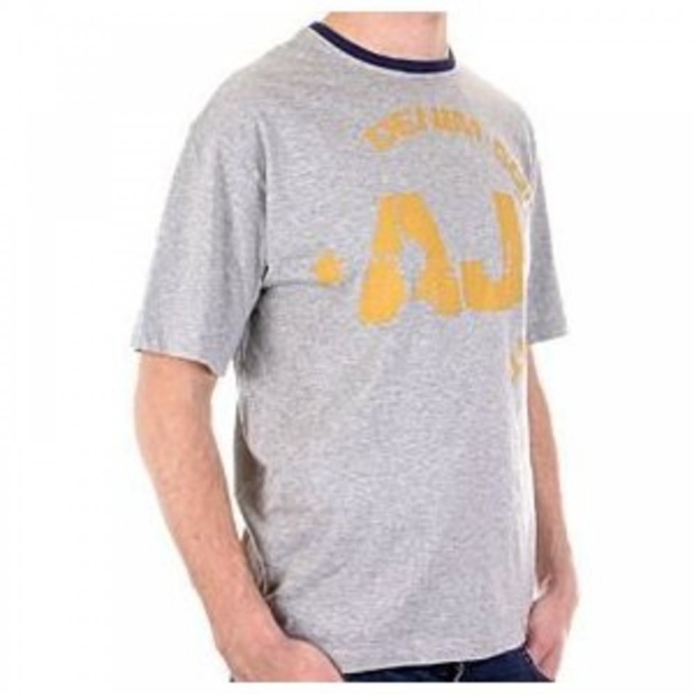 Marl Grey Regular Fit Ribbed Crew Neck Short Sleeve T-Shirt