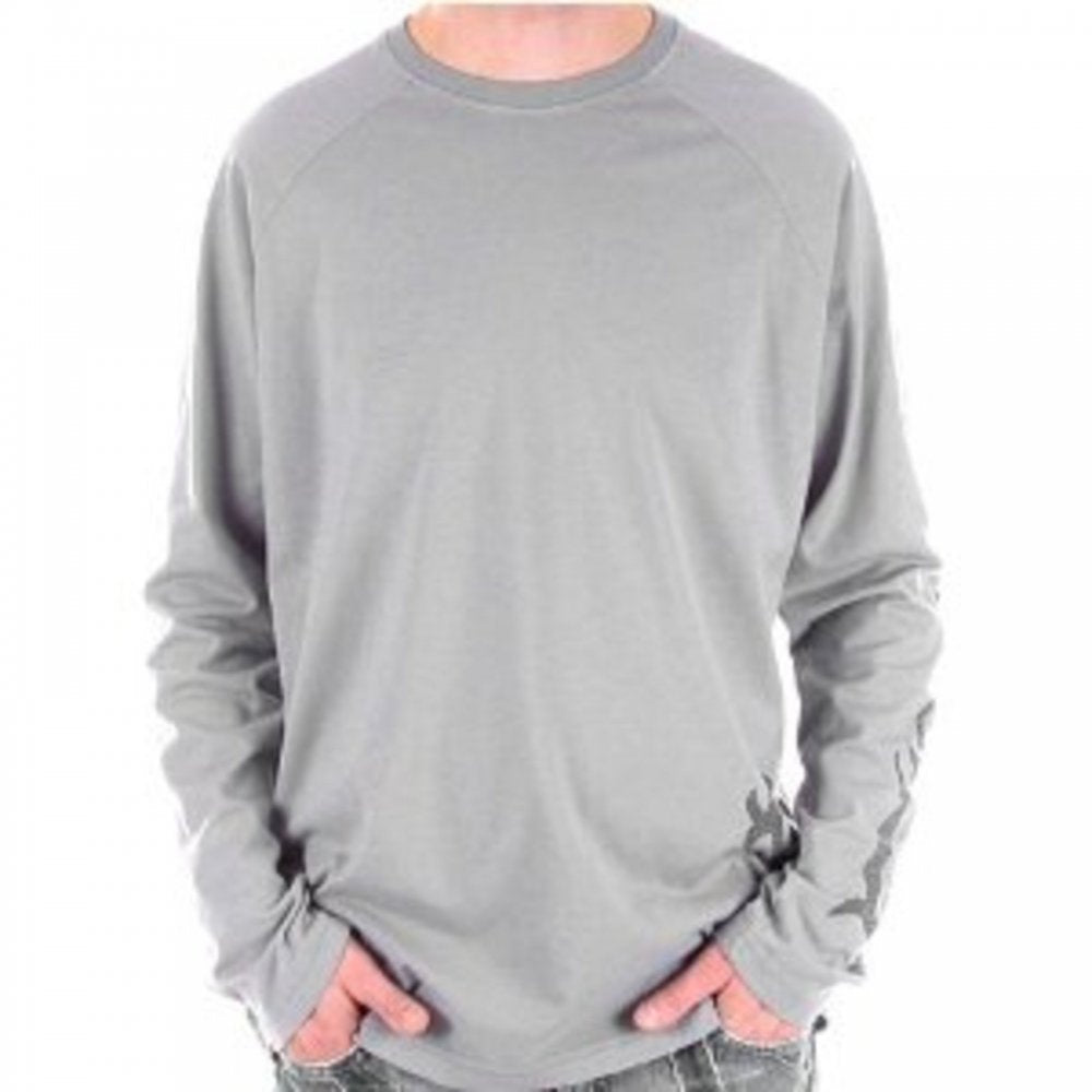 Blue Crew Neck Regular Fit Long Sleeve Eco Wash T-Shirt