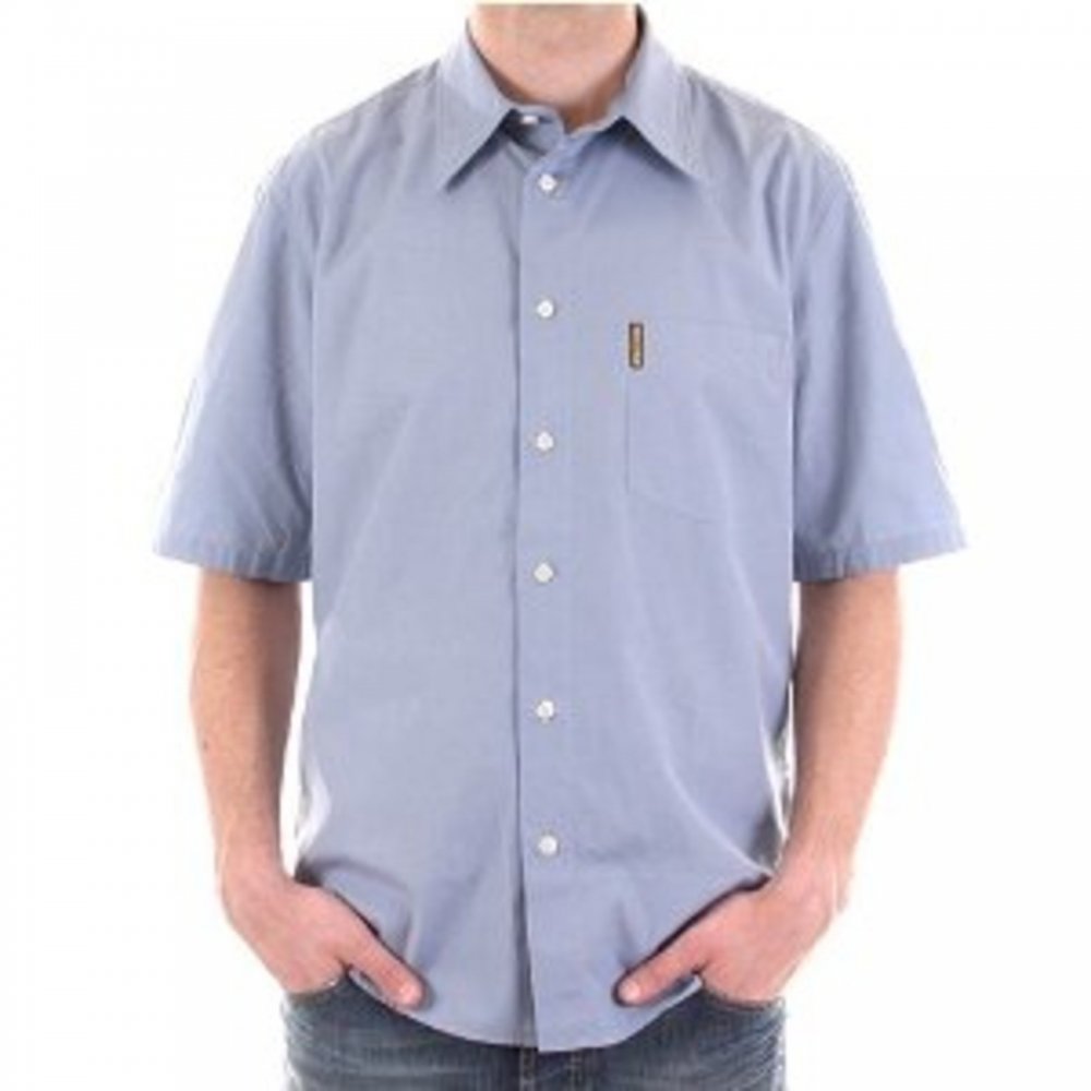Airforce Blue Regular Fit Short Sleeve Shirt