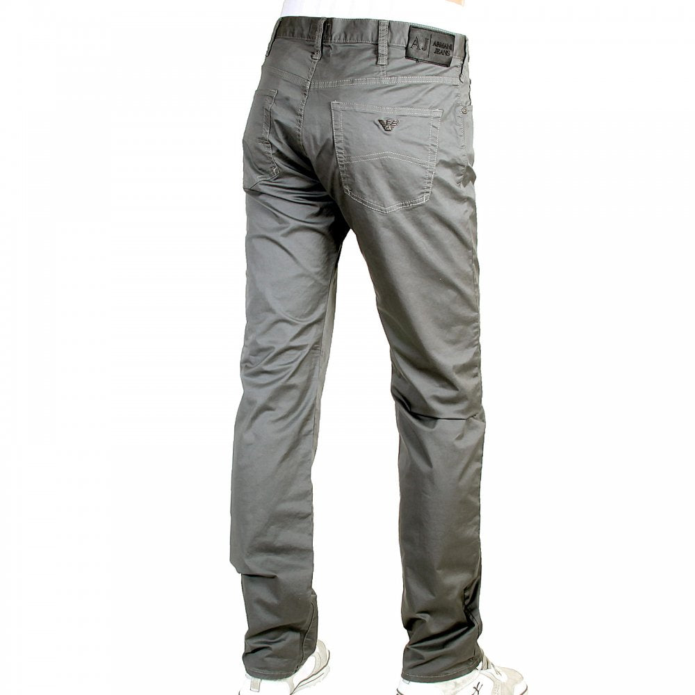 Regular Fit Stretch Button Fly Grey Coloured Jeans