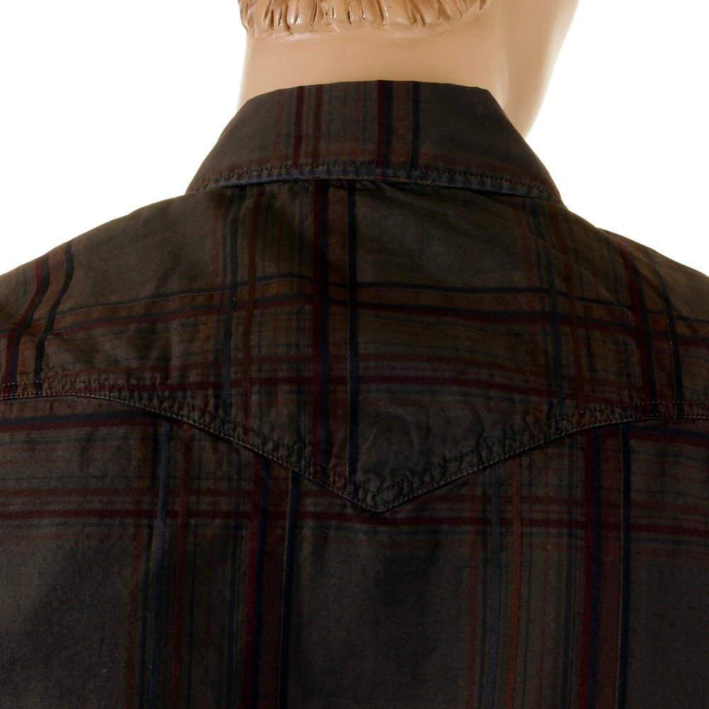 Long Sleeve Regular Fit Brown Tartan Style Check Shirt