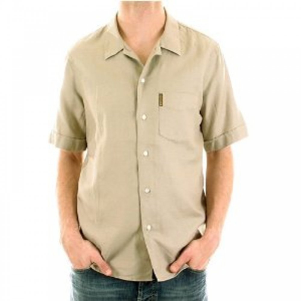 Mens Short Sleeve Pampas Green Shirt