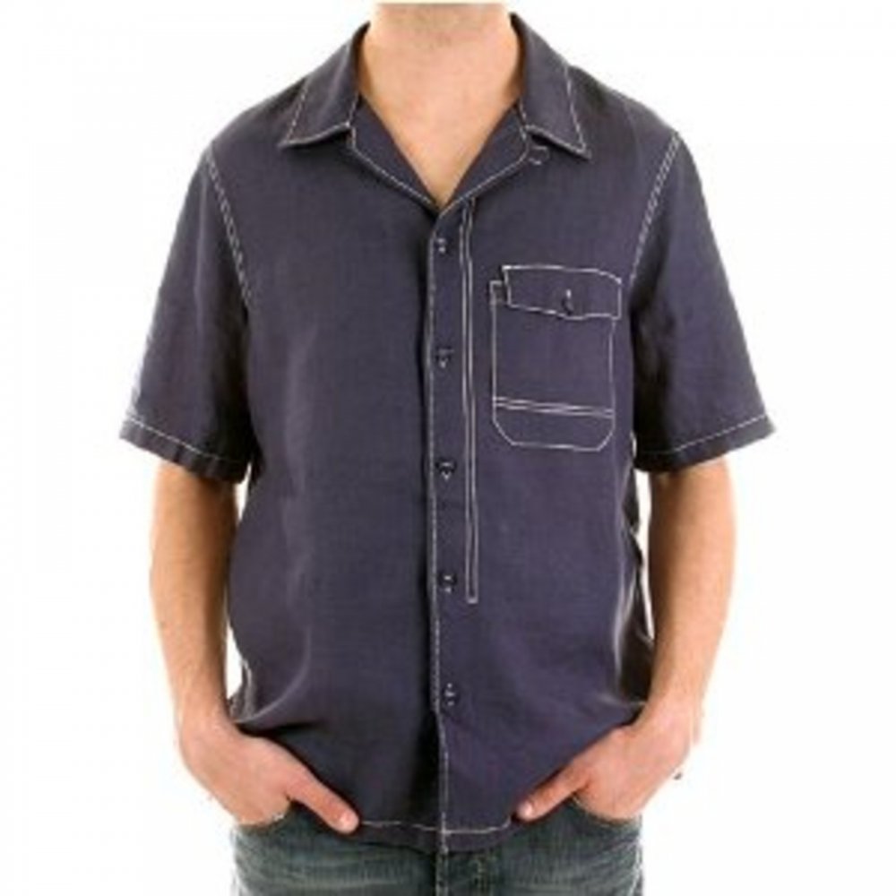 Ink Short Sleeve Linen Shirt