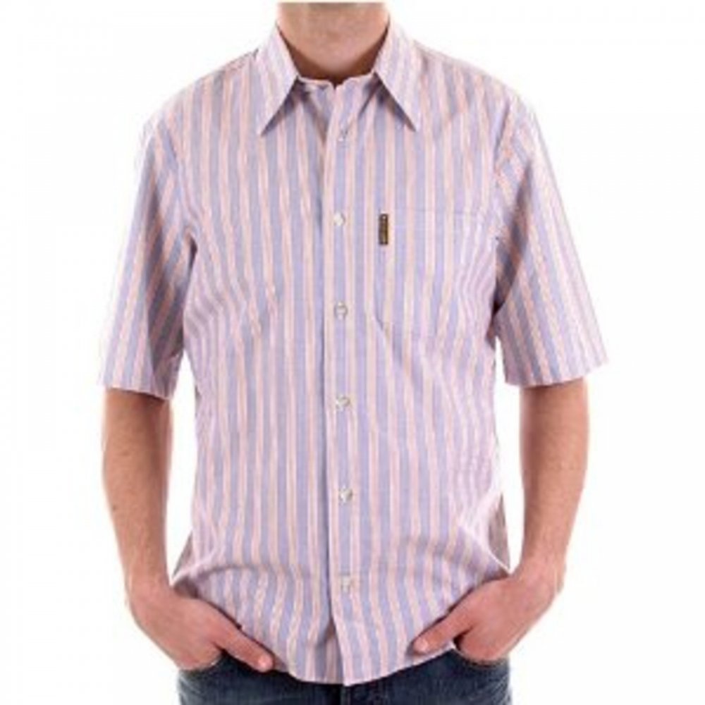 Casual Short Sleeve Striped Shirt