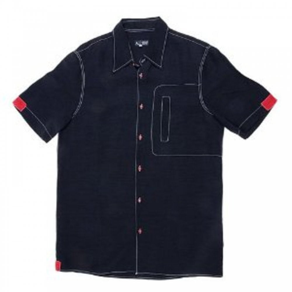 Mens Short Sleeve Navy Shirt