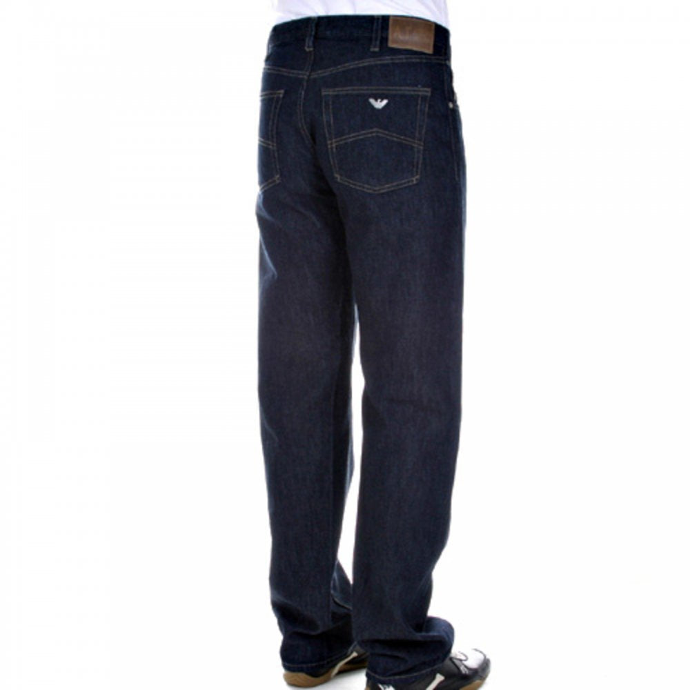 Relaxed straight leg Dark indigo jeans