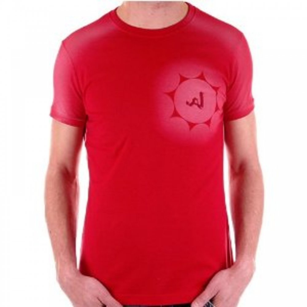 Red Crew Neck Short Sleeve Slim Fit T-Shirt