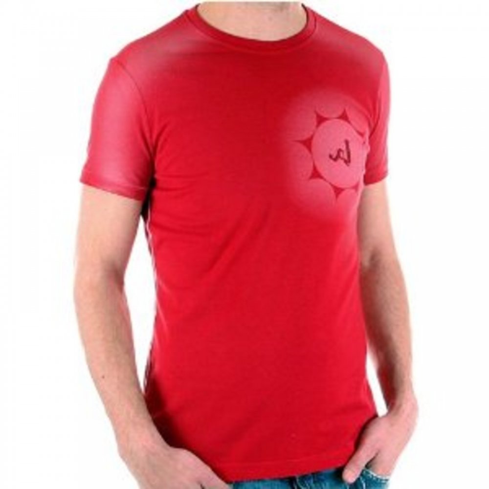 Red Crew Neck Short Sleeve Slim Fit T-Shirt