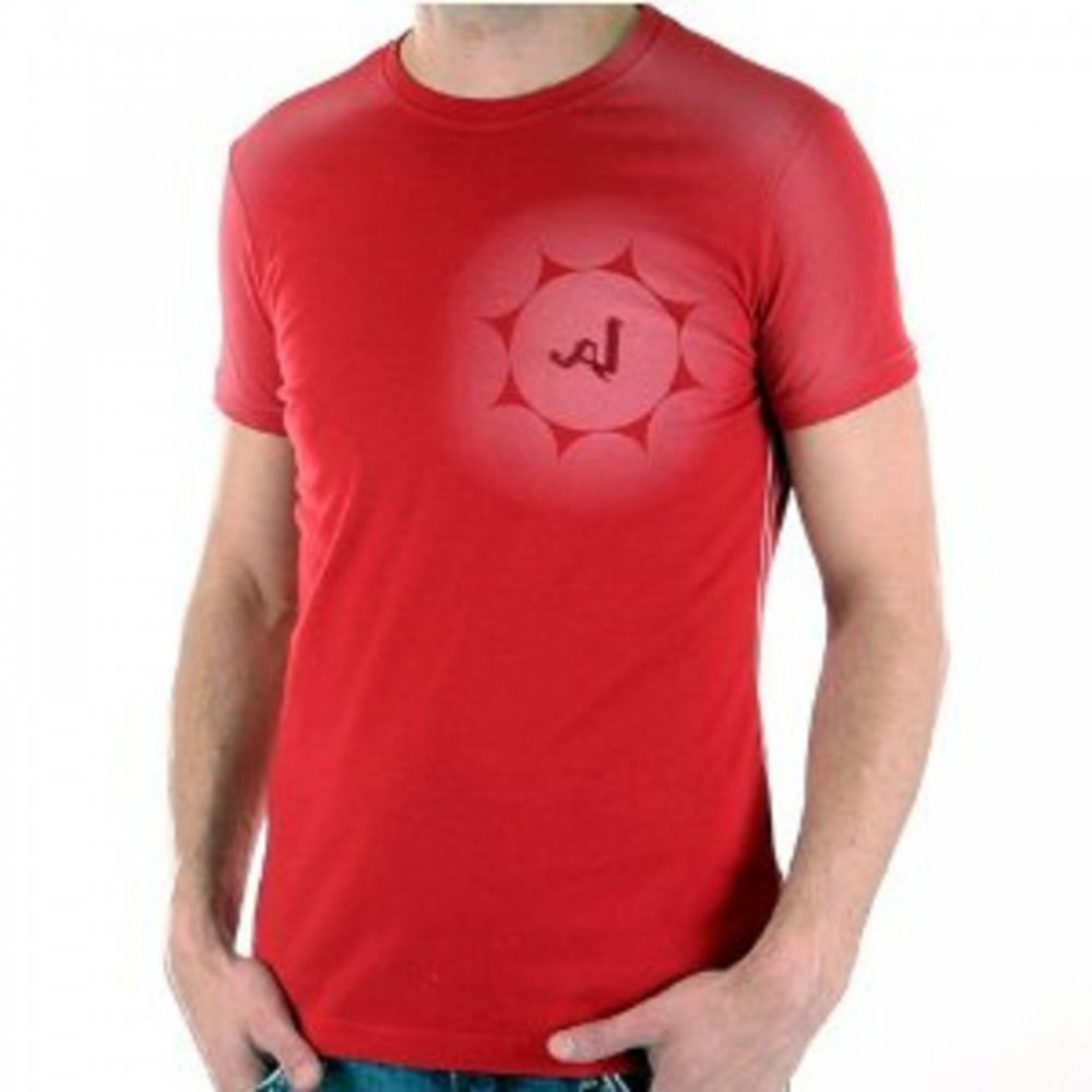 Red Crew Neck Short Sleeve Slim Fit T-Shirt