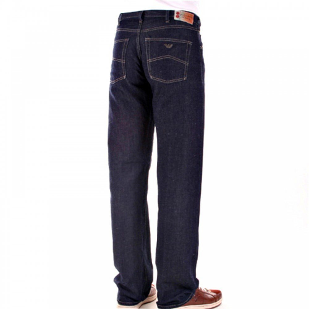 Dark Indigo Cotton and Linen Mix Lightweight Denim Jeans