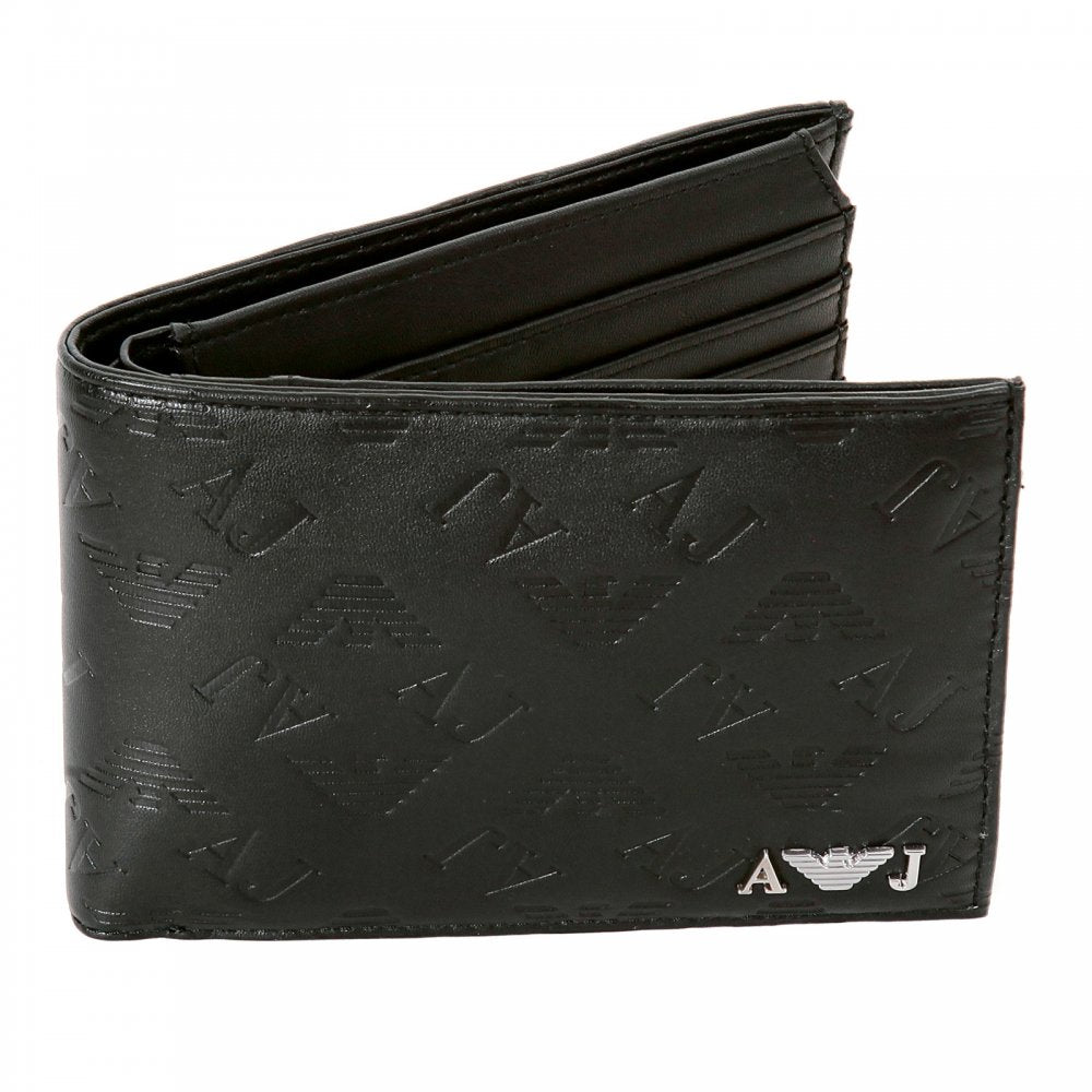 Black Double Billfold and Credit Card Wallet in Box
