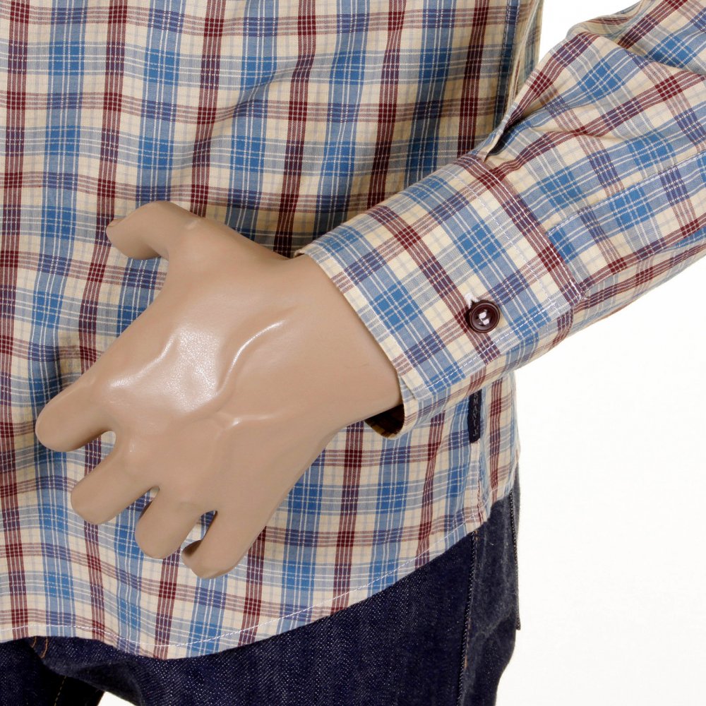 Long sleeve regular fit woven check shirt.