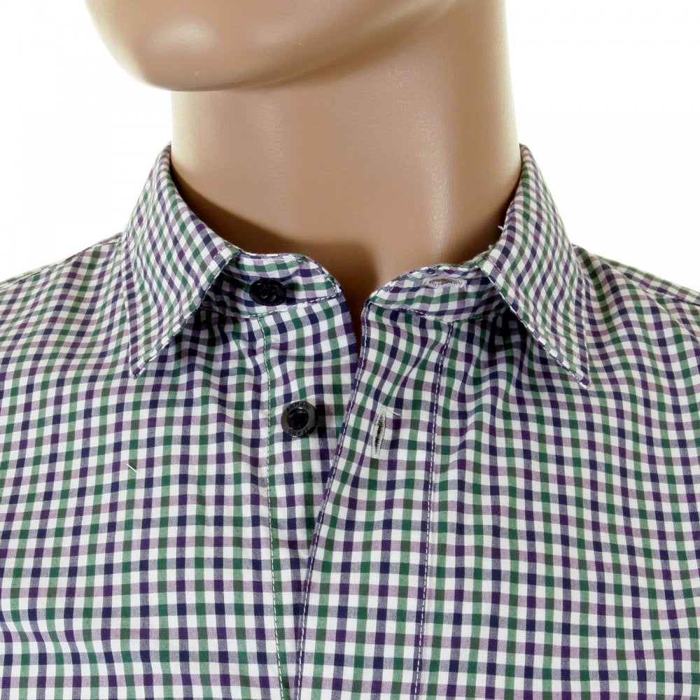 Green multi check Long Sleeve Shirt