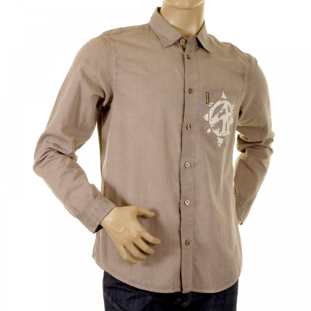 Dark Putty long sleeve shirt