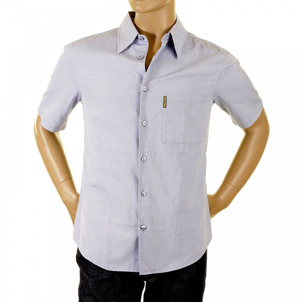Blue Short Sleeve Regular Fit Shirt