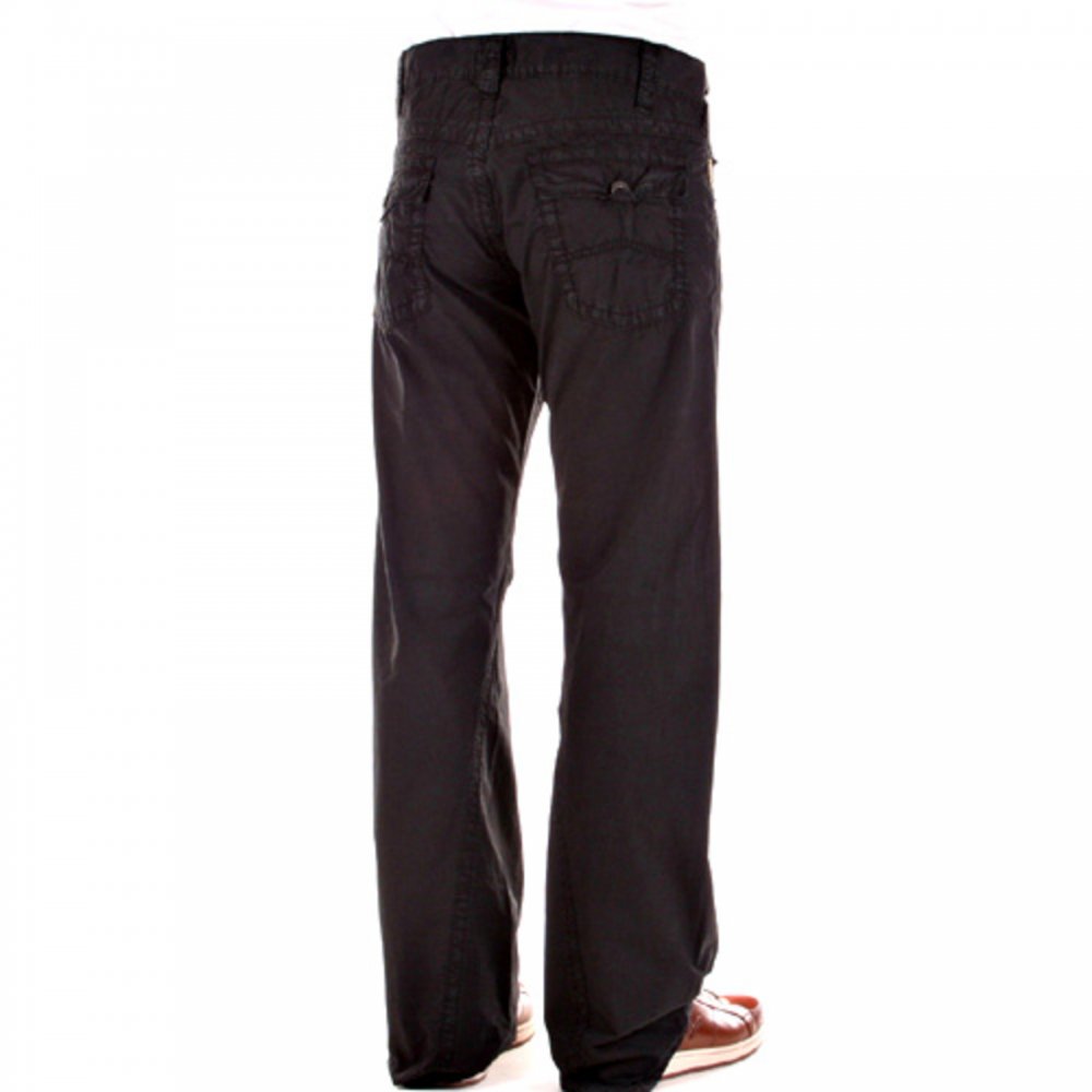 Black Low Waist Relaxed Fit Bootleg Denim Jeans
