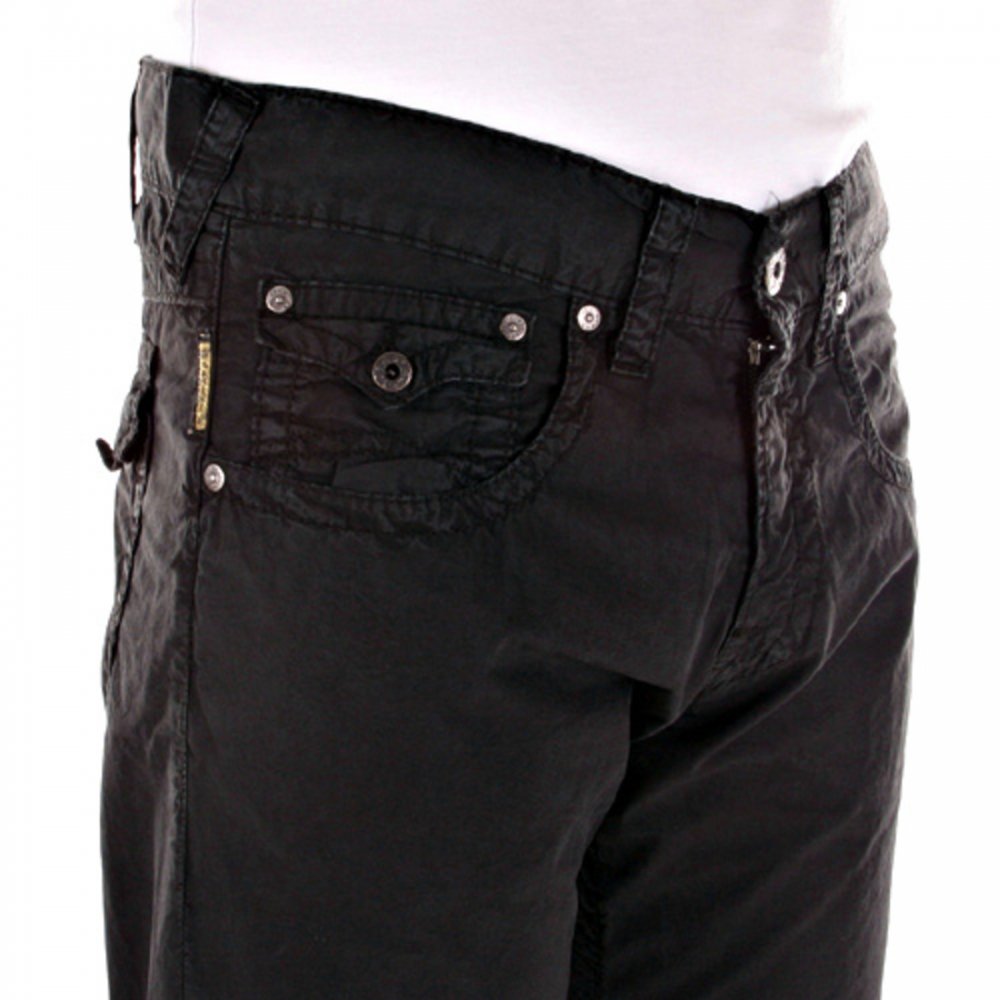 Black Low Waist Relaxed Fit Bootleg Denim Jeans