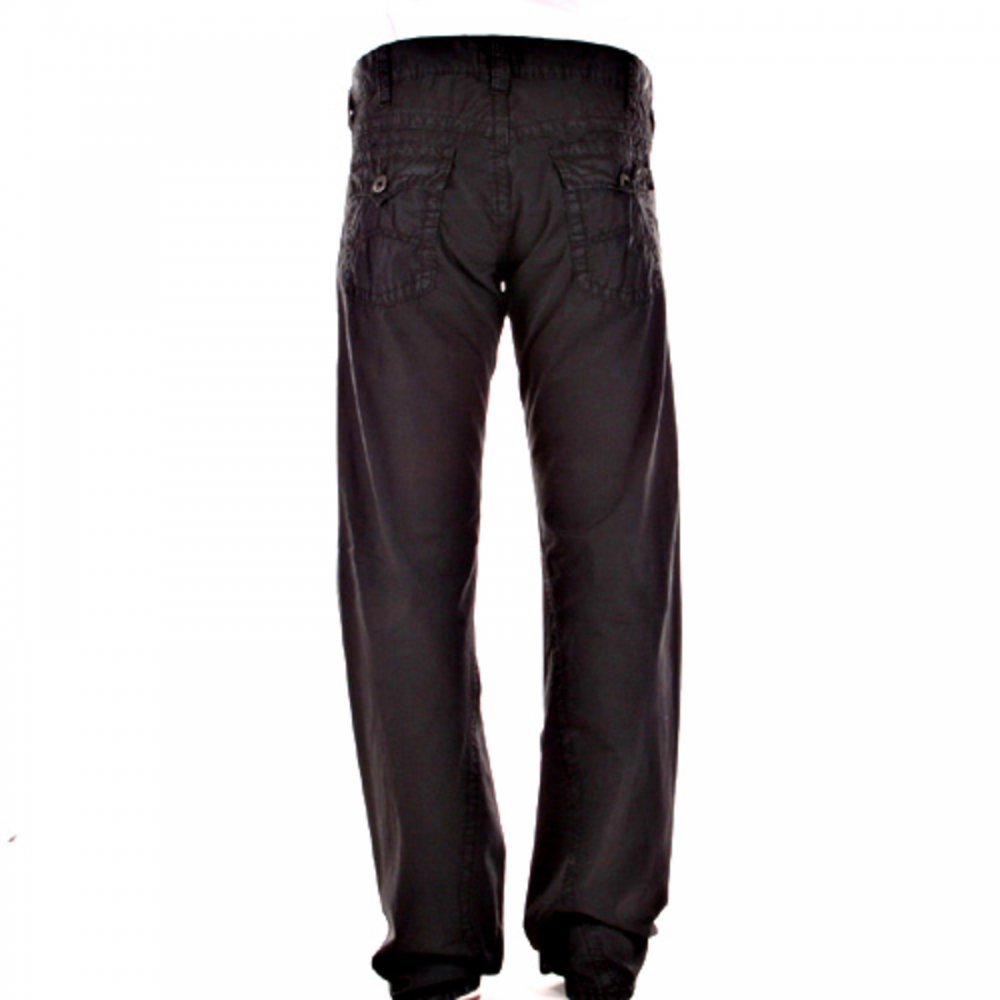 Black Low Waist Relaxed Fit Bootleg Denim Jeans